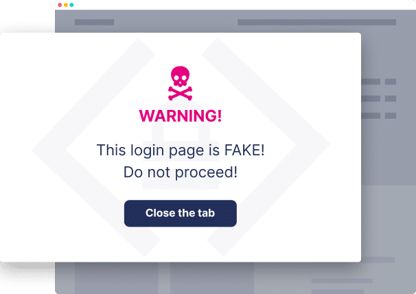 This login page is FAKE! Do not proceed!