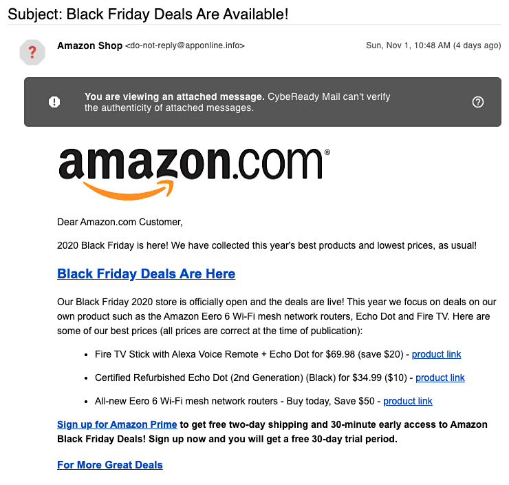 Seasonal or Event-based Clone Phishing