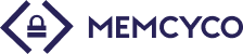 Dark blue geometric logo with a padlock icon next to the text "MEMCYCO" in uppercase letters, symbolizing cybersecurity and protection against financial crime, all on a light background.