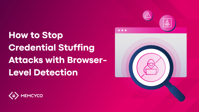 Illustration representing browser-level signals used to detect credential stuffing attacks in real time