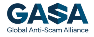 Logo for the Global Anti-Scam Alliance (GASA), featuring the organization’s acronym in bold letters above the full name, as seen at the Memcyco at Global Anti-Scam Summit Asia 2025.